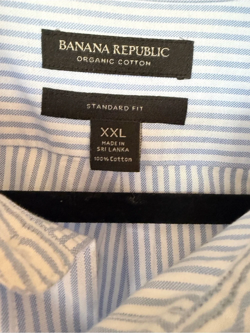 Banana Republic Men’s Light Blue & White Striped Dress Shirt